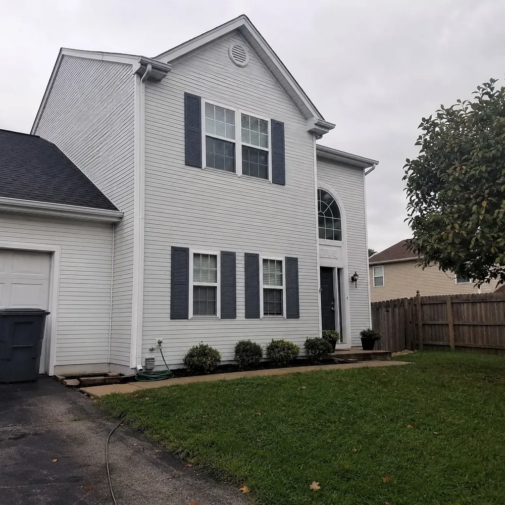 Soft and pressure washing — before