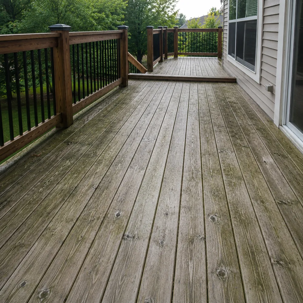 Wood cleaning and restoration — before