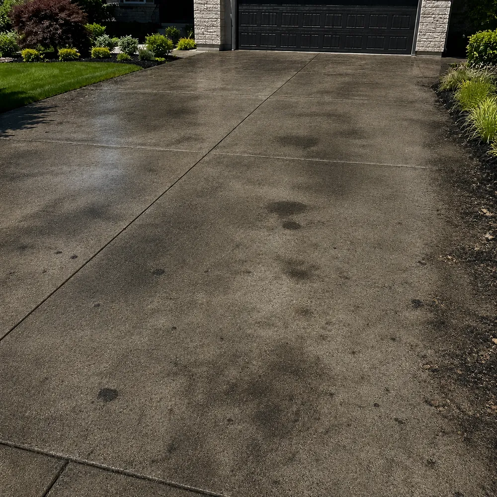 Pressure washing — before