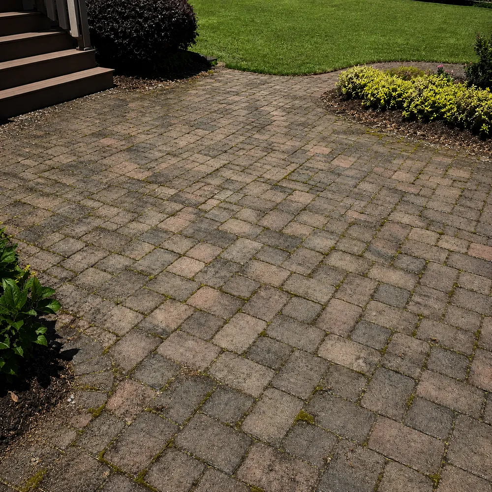 Pressure washing — before
