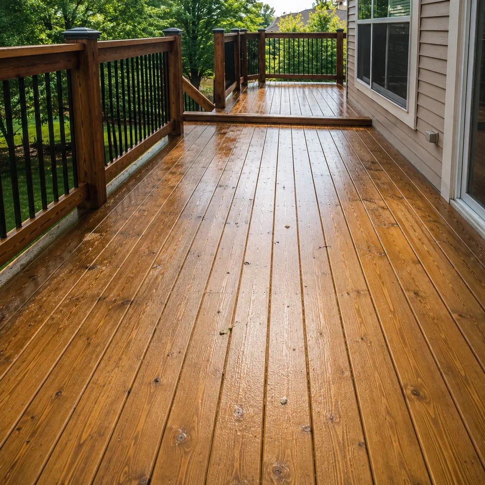 Wood cleaning and restoration — after